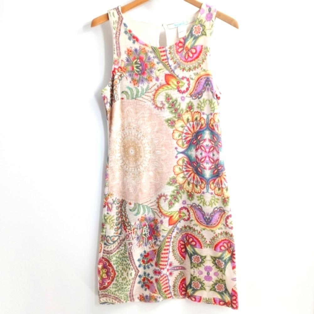 Desigual Print Knit Sheath Global Traveler Dress